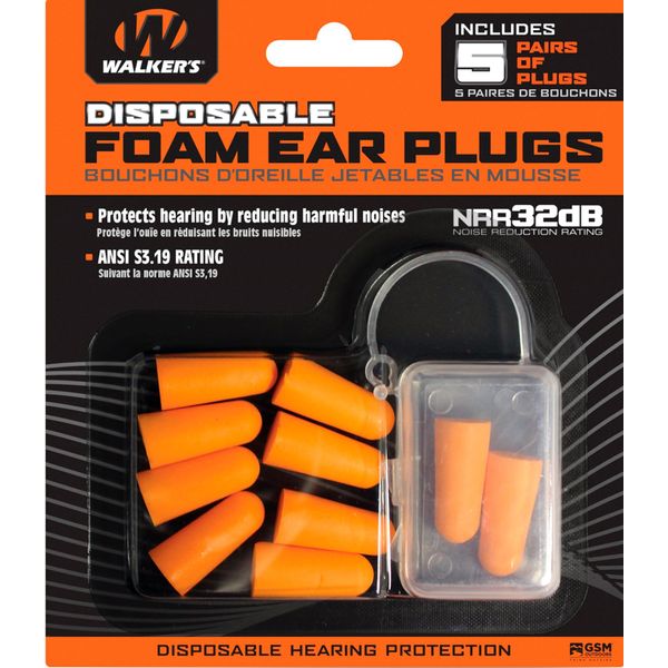 Walker's Foam Ear Plugs 10pk Blister