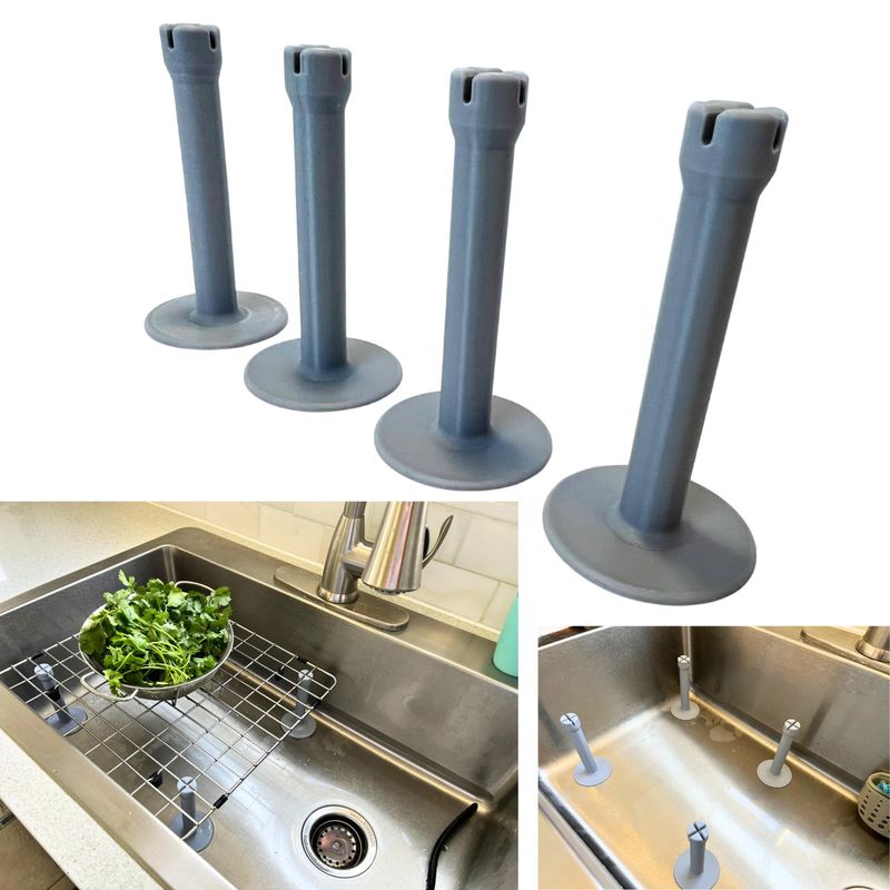 1058 Designs GridRisers - Standoff Feet for Kitchen Sink Grids - Turn ...