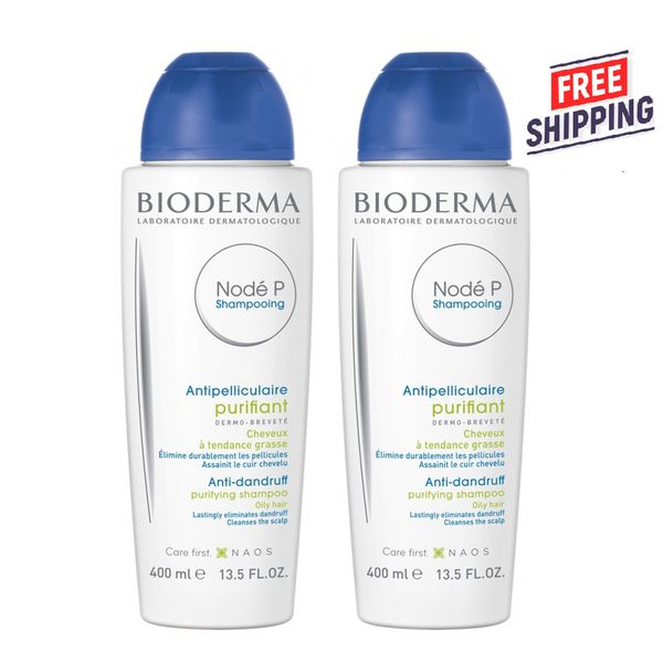 2 PACK Bioderma Node P Anti-Dandruff Purifying Shampoo 400ml EXP 02/2027