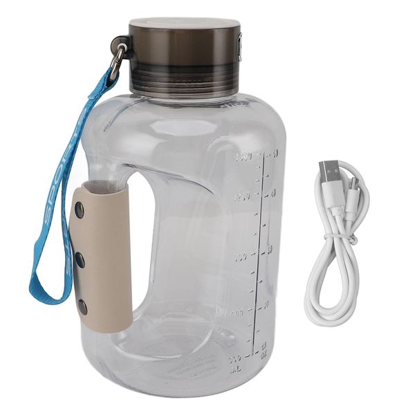 Hydrogen Water Generator, Hydrogen Water Bottle, Oxygen Inhaler, 0.3 gal (1.5 L), Travel, Camping, Watching Sports, Training, Marathon, Fitness, USB Charging (Beige)