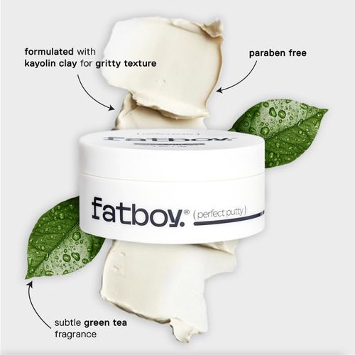 Fatboy Hair Perfect Putty, Medium Hold for Texture, Volumizing, Matte Finish, All Hair Types, 2.6 Oz