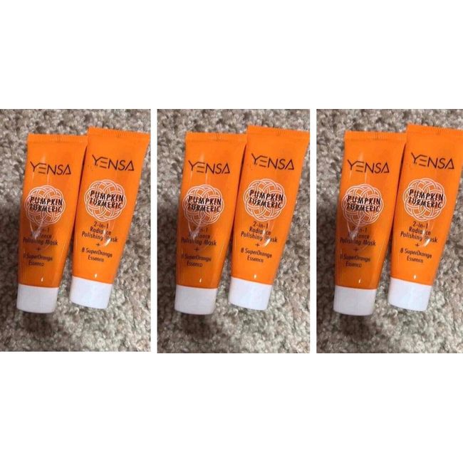 6YENSA PUMPKIN TUMERIC 2-IN-1 RADIANCE POLISHING MASK .5 fl oz /Travel-Size EACH