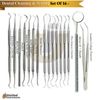 Basic Exam Tools Kit Dental Tartar Plaque Remover Probe Gracey Curette Excavator