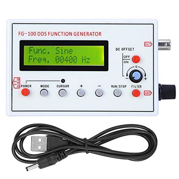 Fafeicy FG‑100 Function Generator, High Precision DDS Signal Counter, Signal Generator, Digital Signal Generator, DDS Signal Generator, Signal Source Module, 1HZ‑500KHz