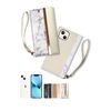 Shizuka Will iPhone 13 Notebook Type Case Cover Aifunde Smartphone Case Strap Hole with Strap White