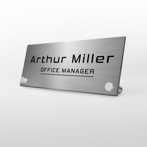 EGD ACM Custom Name Plate For Desk I Personalize Your Desk Plate With Your Name & Your Position I Name Plate For Desk For Office Desk Accessories I Office Door Sings (10 x 3.5 Inch)
