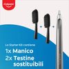 Colgate Keep Slim Soft Charcoal Bristles Starter Pack | Replaceable 2X Brush Head | Reusable Metal Handle