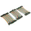 Paradisetronic.com 3x 40-pin Dupont Plug Connection/Jumper Cables, Socket-Socket, Socket-Plug, Plug-Plug, 10cm each (3-pack)
