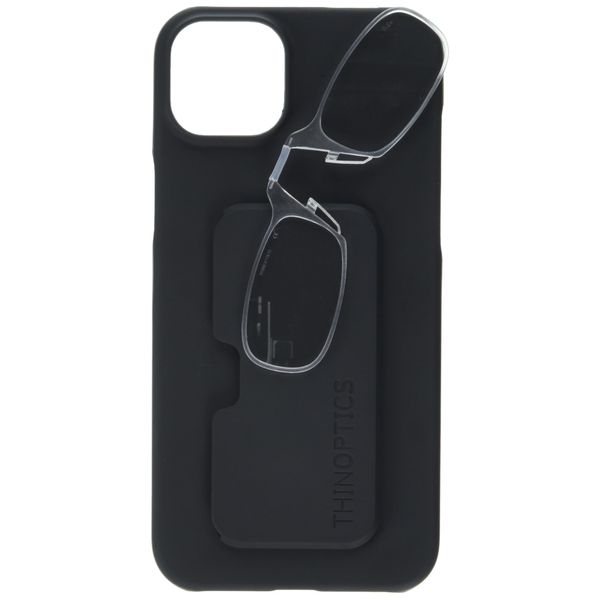ThinOptics Slimline Rectangular Reading, iPhone 15 Plus Case/Clear Glasses, 44 mm + 1
