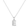 Philip Jones Pave Initial Necklace Letter E Created with Zircondia® Crystals