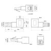 InLine® Cat.6A RJ45 Male/Female 90° Left Angled Patch Cable Adapter