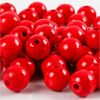 Wooden beads, D: 10 mm, red, 20g, approx. 70 pc