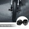 F FIERCE CYCLE Pair Motorcycle Wheel Front Fork Frame Sliders Protection Black