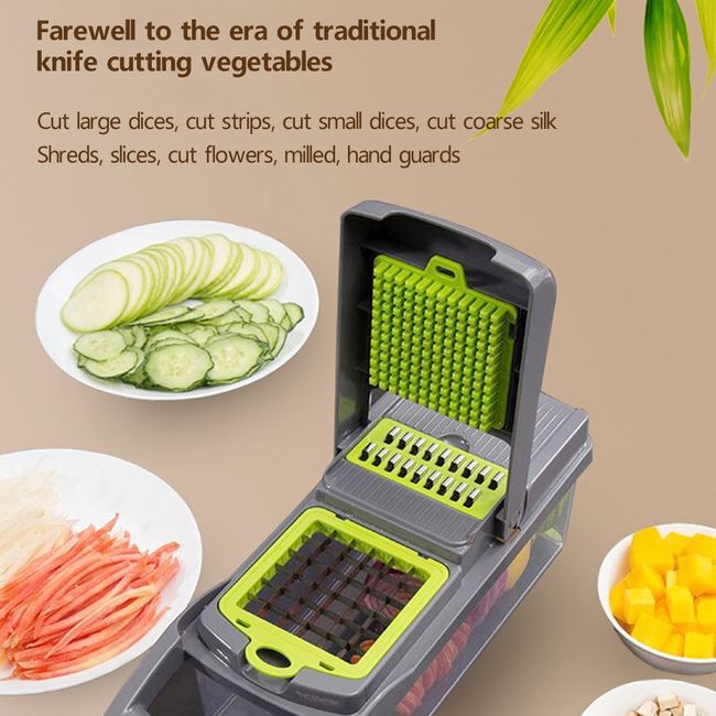 Vegetable Cutter Multifunctional Slicer Fruit Vegetable Peeler Grater  Kitchen Accessories Basket Vegetable Slicer 