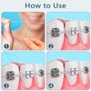 Floss Threaders, Deep Clean Dental Floss Threader for Braces, Bridges, and Implants 210PCS(6Pack),Blue