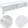 Rectangle Table Cover, Solid White, Heat Resistant, Table Cover, Clean Tablecloth, Reusable, Table Cloth, 5 Colors for Choice (White)