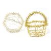 Mini Favour Wire Baskets in Gold or Silver[Gold,Hexagon,Single]