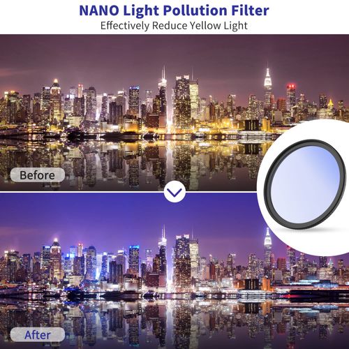 PROfezzion 67mm Light Pollution Filter, Natural Night Filter for Canon 90D 80D 70D 77D w/EF-S 18-135mm Kit Lens, EOS R6 RP R w/RF 24-105mm f4-7.1 STM Kit Lens & More 67mm Thread Lens