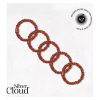 Silver Cloud Auburn Skinny Satin Scrunchies 5 Pack