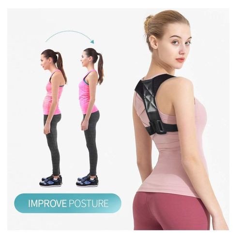 Spinegear Posture Corrector Adjustable Back brace for Upper Back, Shoulder and back Support strap posture fix back pain relief for Men and Women Size M