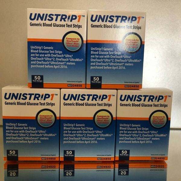 Unistrip 1 Blood Glucose Test Strips 250 Qty.  Exp 12/2024. Free shipping