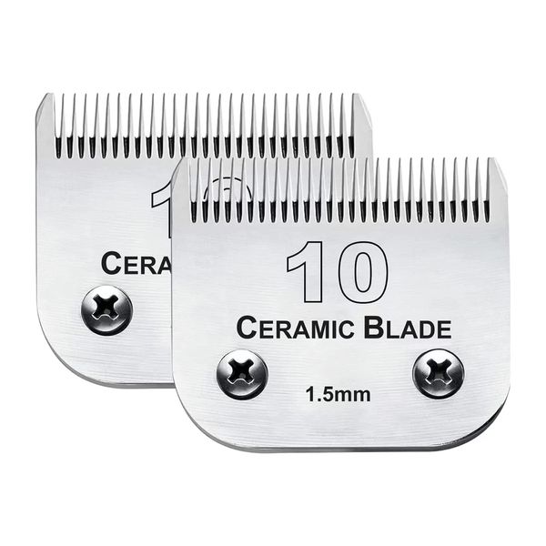 2Pack 10 Blade Detachable Pet Dog Grooming Clipper Replacement Blade Compatible with Andis Oster A5,Wahl KM Series Dog Clippers