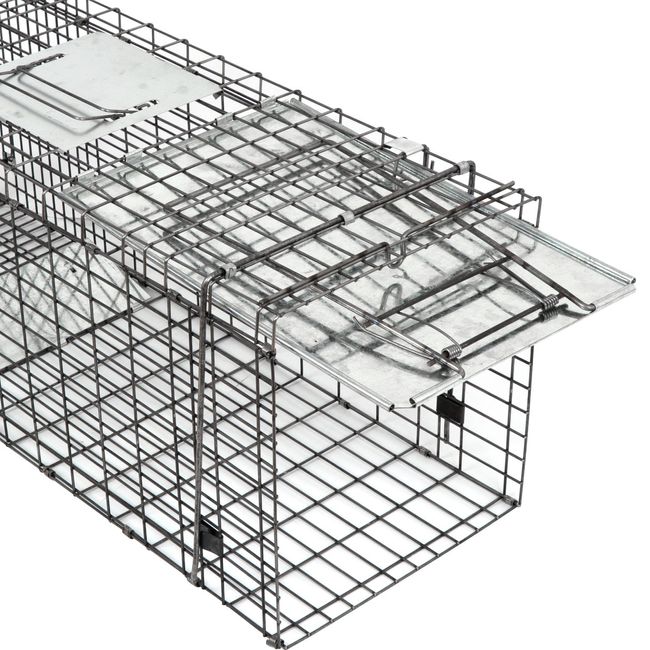 ZENY Live Animal Cage Trap 32 X 12.5 X 12 w/Iron Door Steel Cage Catch  Release Humane Rodent Cage for Rabbits, Stray Cat, Squirrel, Raccoon, Mole