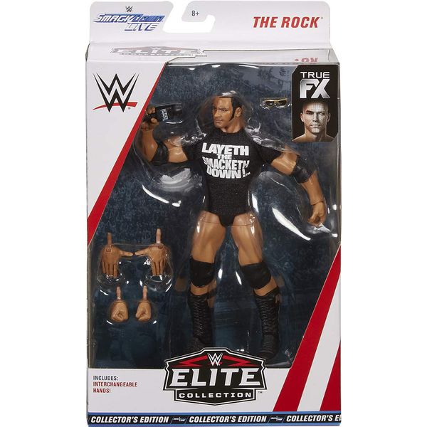 CuteExpress WWE Smakdown Live Elite Collection The Rock Exclusive Collector's Edition Action Figure