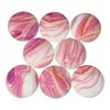 Twisted R Design Cabinet Knobs, Knobs for Kitchen Cabinets and Drawers, Matching Cabinet Knobs and Pulls, 1.5" Round Dresser Knobs (Set of 8 Pink Strata Wood Knobs)