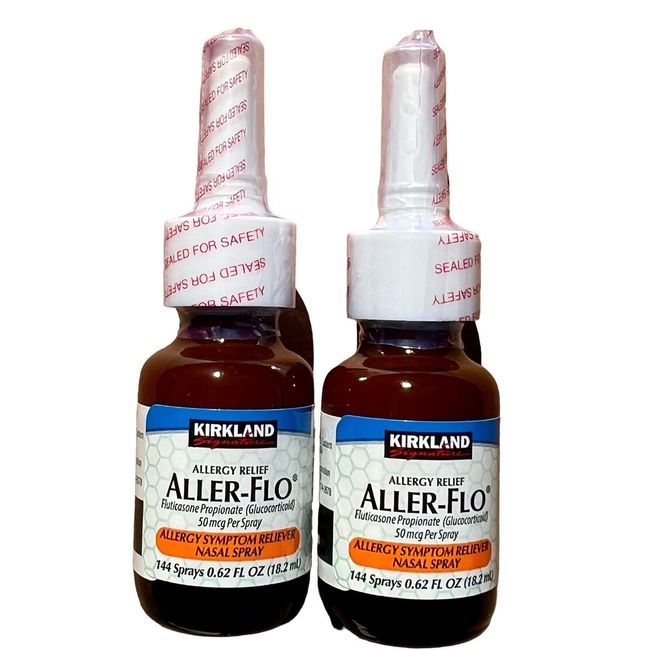 2 Bottles Kirkland Fluticasone Propionate Nasal Spray 50mcg Allergy Relief 06/25