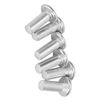 100pcs M4 Flat Head Solid Rivet, Aluminum Not Fall Off Rivets Solid Rivet Assortment Fastening Tool, GB867 (M4*10)