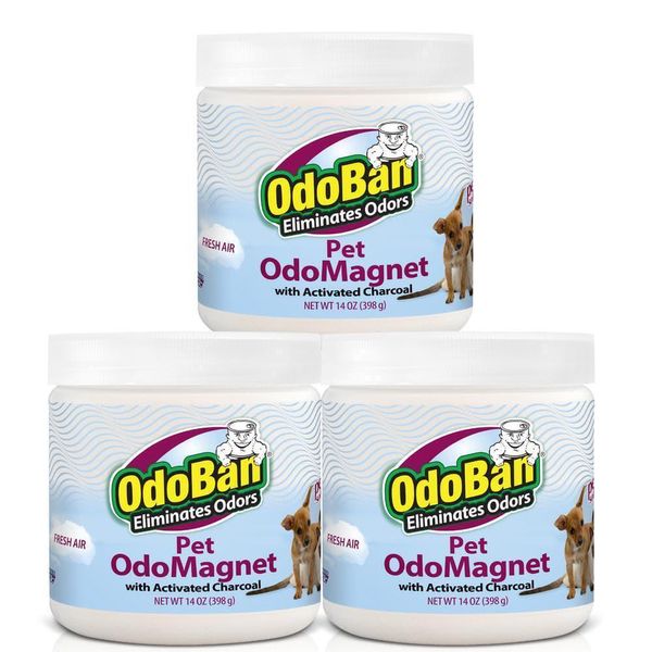 (3-Pack) Odoban OdoMagnet Pet Odor Absorber Air Freshener 14 Oz. Fresh Scent