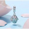 Openable Lucky Egg Dangle Charm Genuine 925 Sterling Silver Compatible With Pandora Bracelet