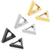 JewelryWe Unisex Stainless Steel Triangle Shape Ear Stud Ring
