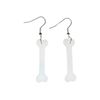 Bone Bones Earrings Miniblings Dog Stone Age Bones White