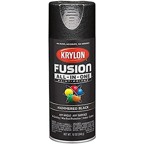 6-Pack of 12 Oz  K02782007 Black Fusion All-In-One Paint & Primer Spray Paint, H