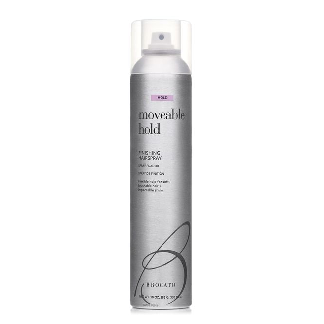 Brocato Moveable Hold Finishing Hairspray (50% VOC), 10oz | Exceptional Control and Brilliant Finish | For All Hair Styles