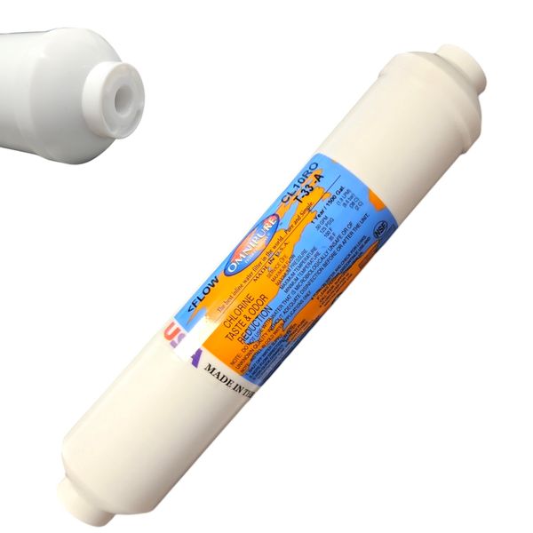 Omnipure CL10ROT33-A GAC Inline Filter,  Carbon GAC - 10 x 2  1/8"FPT Filter