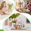 Fumete Easter Decorations Resin He is Risen Decorations Easter Table Decorations Spring Figurines Home Decor for Household and Office Table Decoration