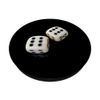 White Dice Pair on Black Craps Table - Gamblers Delight