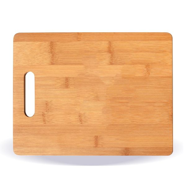 Customizable Genuine Bamboo Cutting Board With Inset Handle Includes Personalization