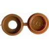 250 x HINGED SCREW COVER CAP LIGHT BROWN