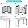 4ft Plastic Folding Table 3 Option Adjustable Height Table for Camping Party