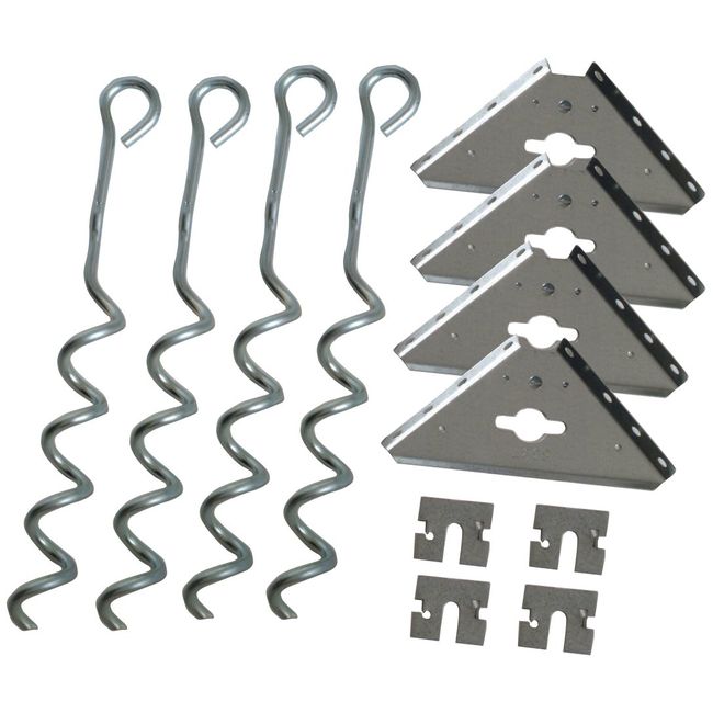 Arrow Shed AK600 Earth Anchor Kit, Steel-stainless