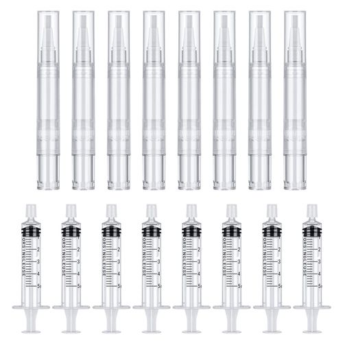 Fuyamp 16PCS Touch up Paint Pen, 5ml Paint Touch up Pen for Walls Refillable Paint Pen Touch up Paint Brushes Fillable Paint Brush Pens Tool for Drywall Wall Cabinets Furniture Wood Furniture