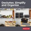 Rubbermaid Roughneck Tote 3 Gallon Storage Container, Black/Cool Gray (6 Pack)