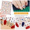 TOROKOM Color Graffiti Style Pattern Nail Stickers, 3D Stickers, Nail Art, Design, Nail Decor, Adult and Kids, Nail Jewelry (Set of 12)