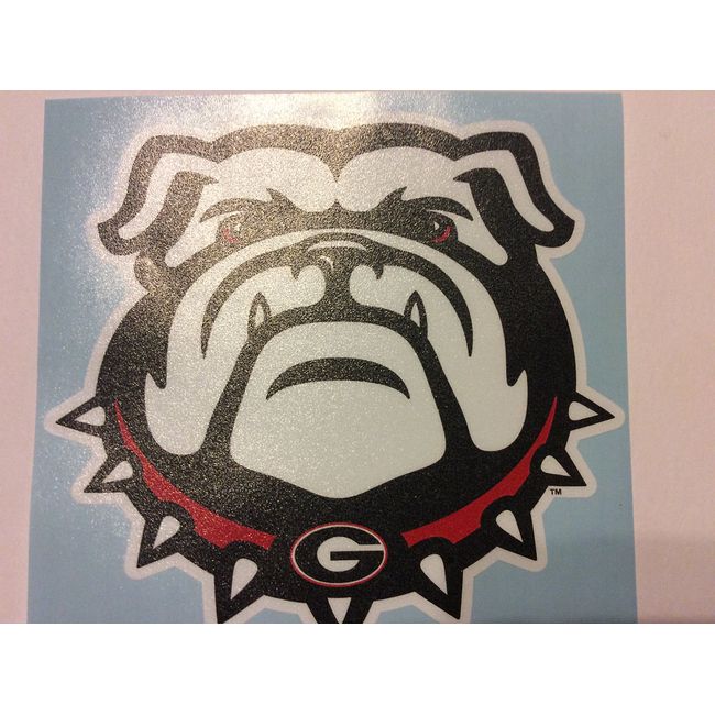 Georgia Bulldog Extra Large Die Cut Vinyl Decal, New Bulldog Head, Cornhole