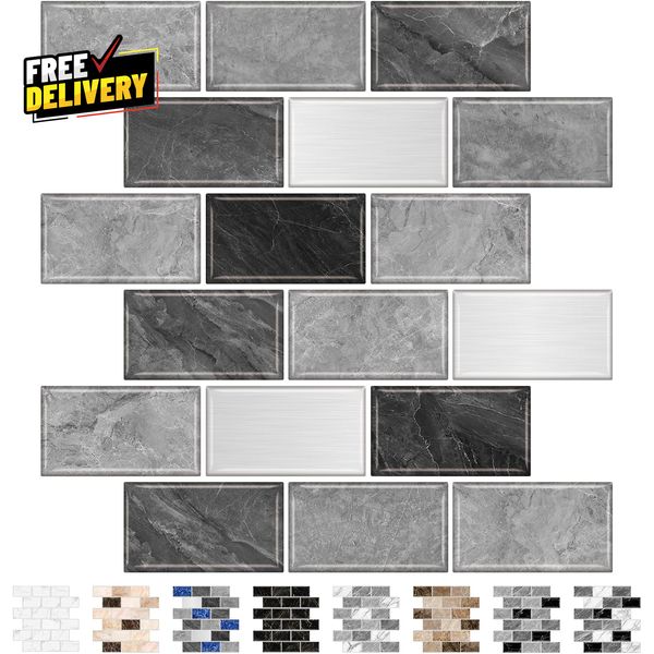 10 Sheet Subway Tile Peel and Stick Backsplash for Kitchen 12X12 Self Adhesive..
