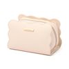 Francfranc Wave Shape Pouch, Large, Ivory, Makeup Pouch, Trinket Case, Ivory